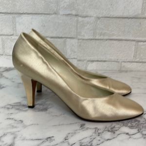 Vintage Yves St Laurent YSL Ivory Satin Pumps 9